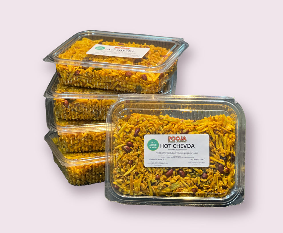 NEW! Sugar Free Hot Chewda 350g – Pooja Sweets & Savouries Ltd